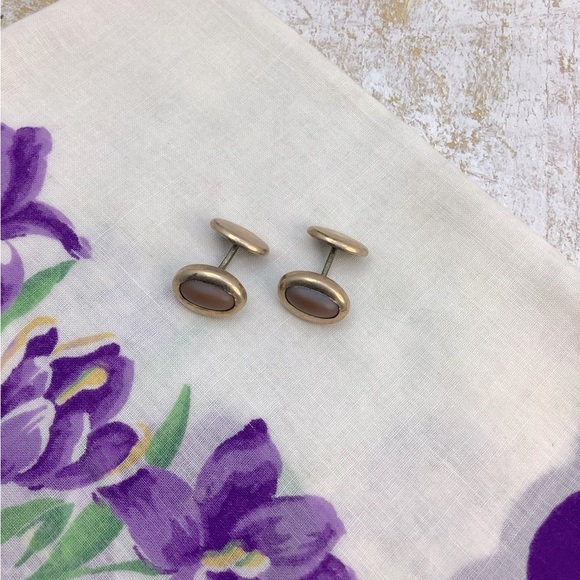 Antique Saphiret men’s cuff links 1920 rolled gold - Picture 2 of 6